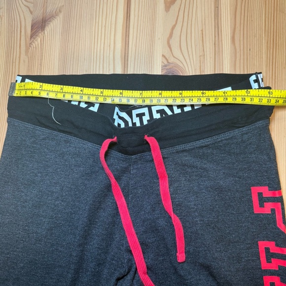 PINK by Victoria’s Secret PINK Nation Charcoal Gray & Red Leggings Small - Picture 4 of 5